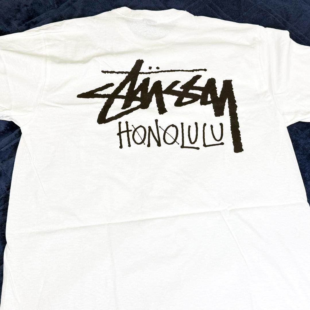 【新品未使用】 STUSSY ハワイ限定 Tシャツ Lサイズ ホワイト ホノルル