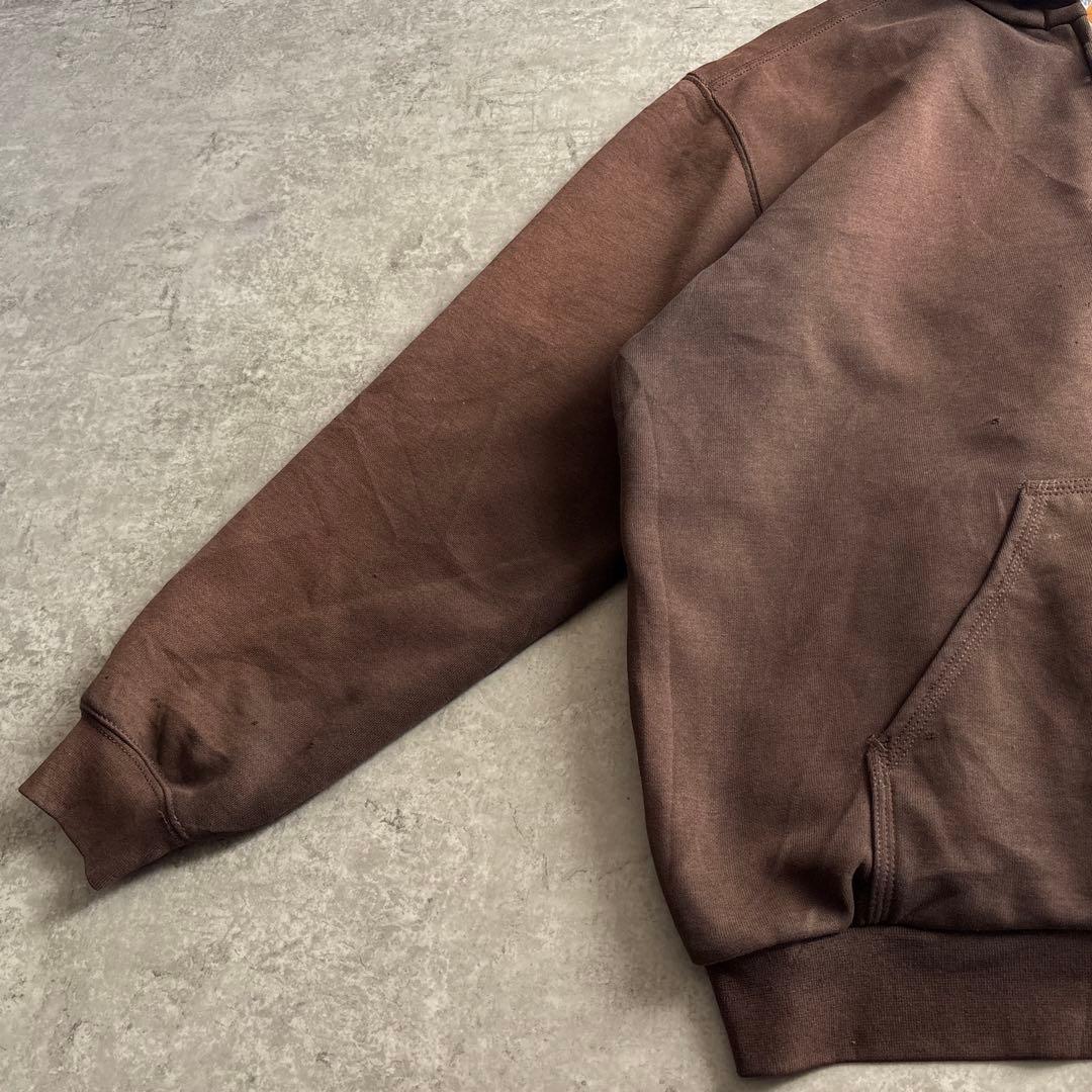 00's■carhartt【L】アクティブジャケット スウェット フェード 茶