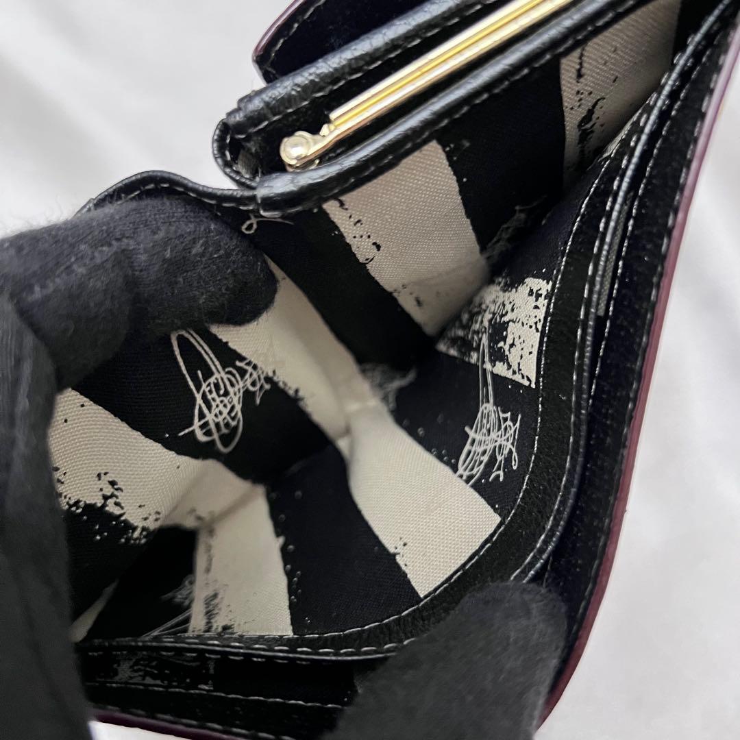 ◇極美品◇ヴィヴィアン　エグゼクティブ　三つ折り財布　がま口×オーブ　ブラック
