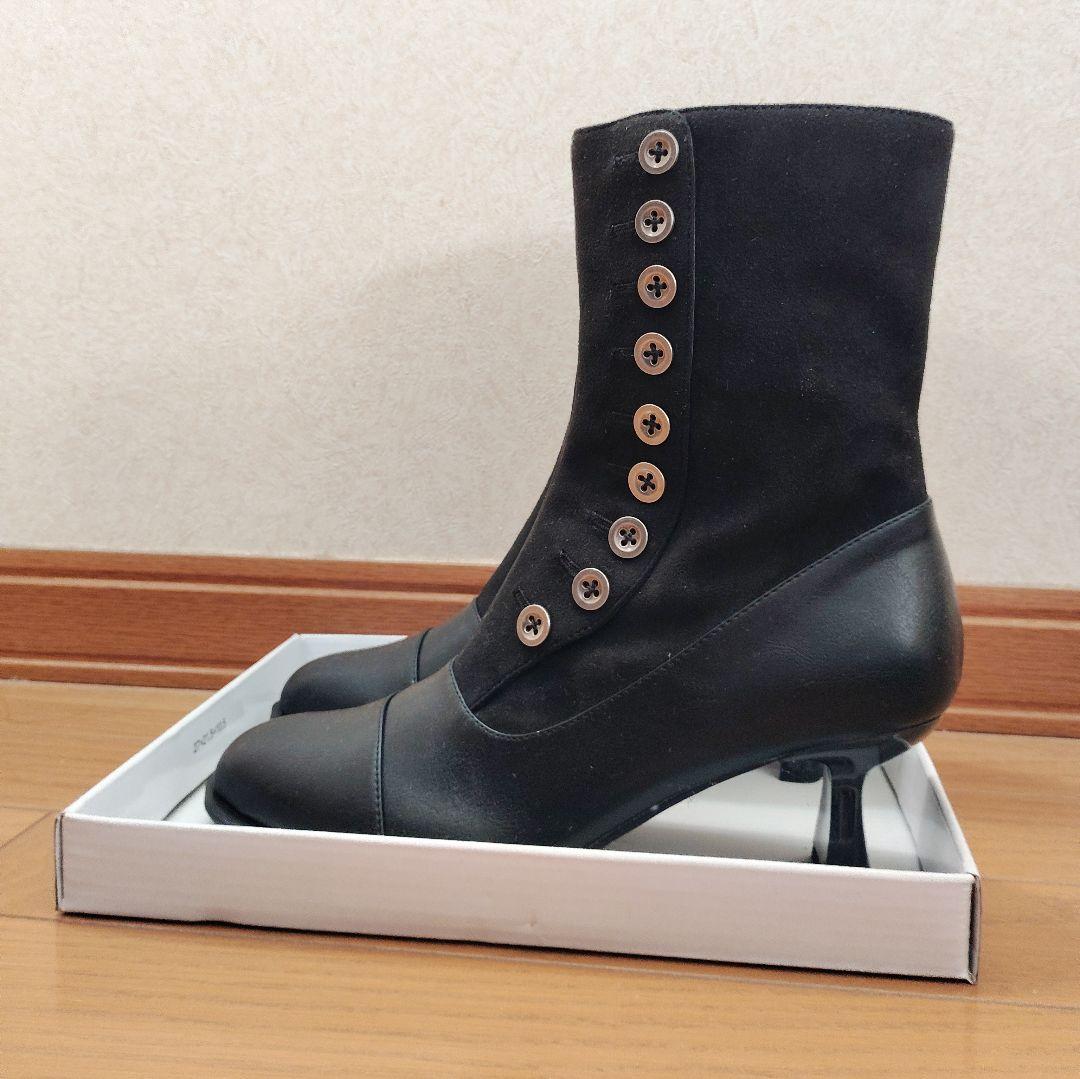 NO.S PROJECT クラシックボタンブーツ ブラック L