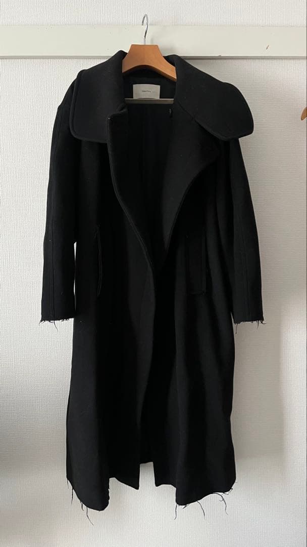 todayful standcollar wool coat（black)