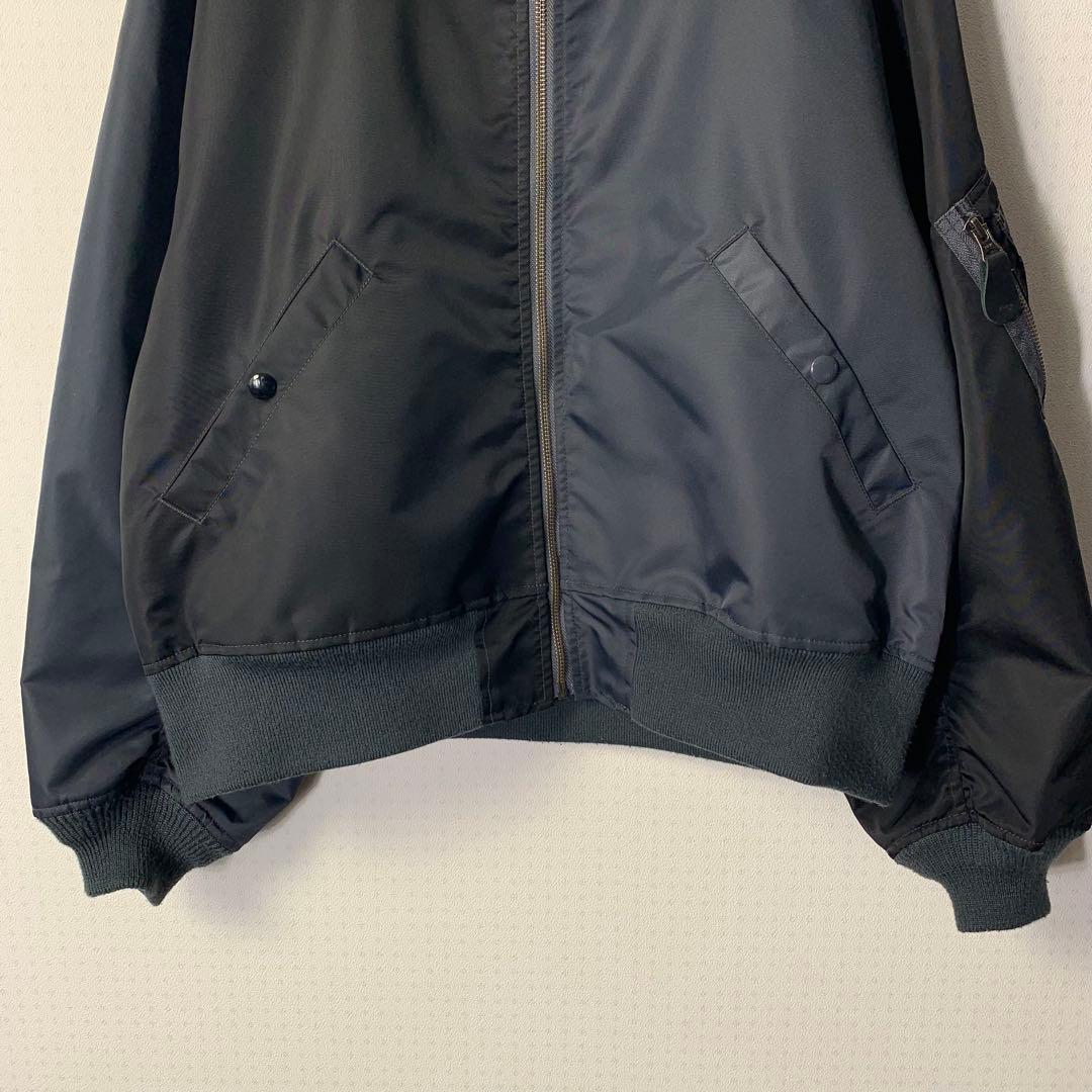美品 BEAMS crazy ma-1 flight jacket 牛革 黒