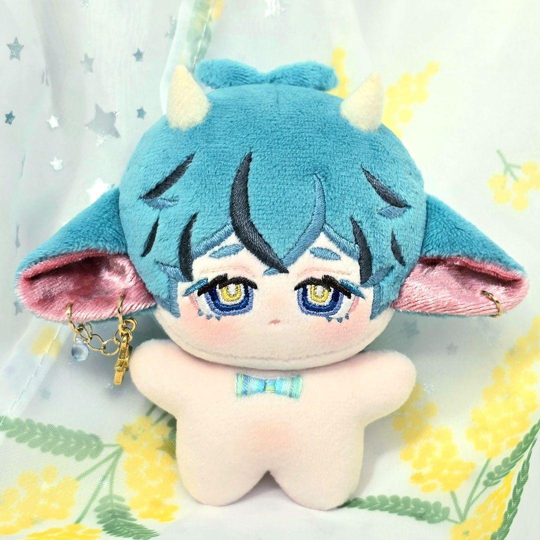 自作 無属性 ぬいぐるみ 角付きぺた耳くん 10cm