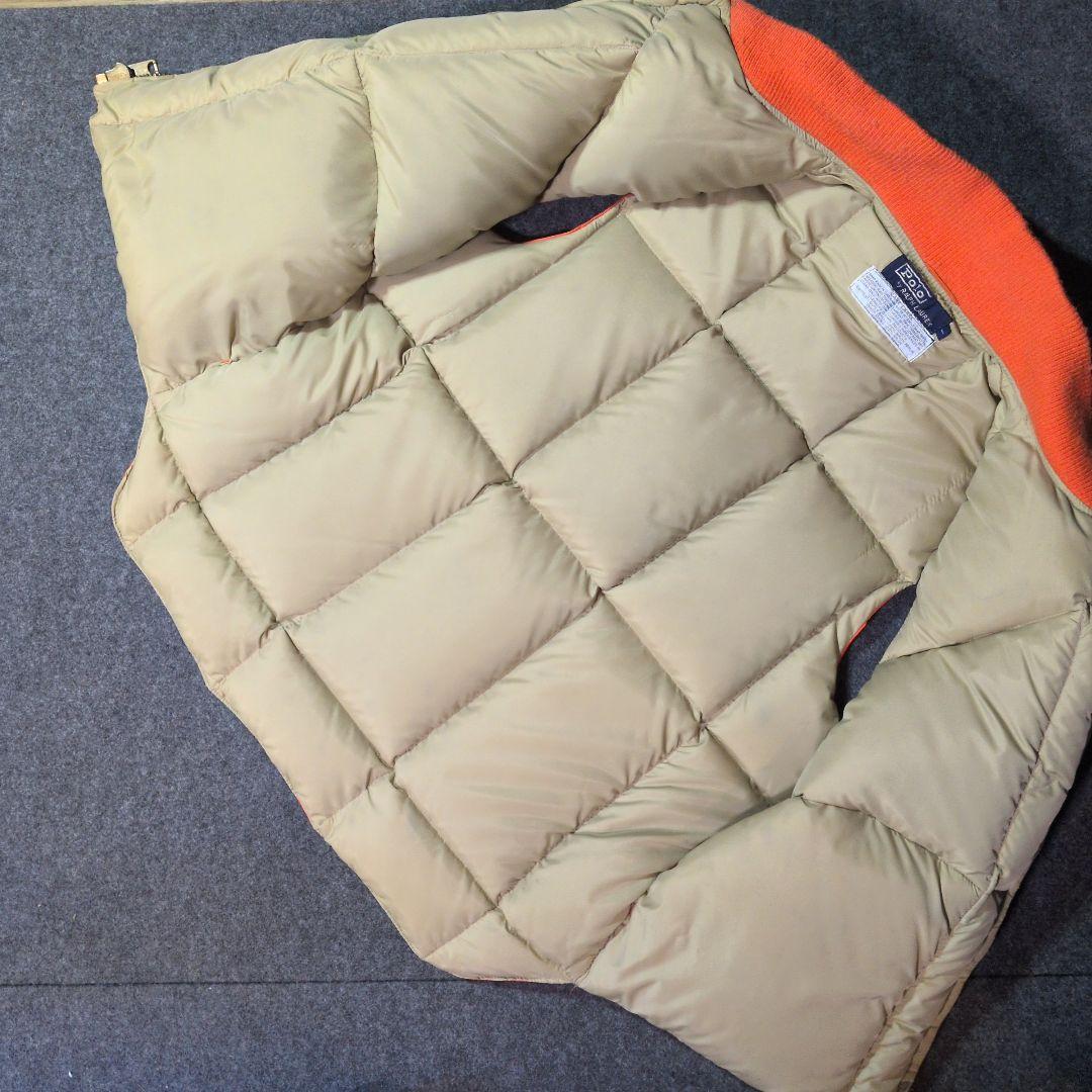 vintage RALPHLAUREN タロンZIP　ダウンベスト L