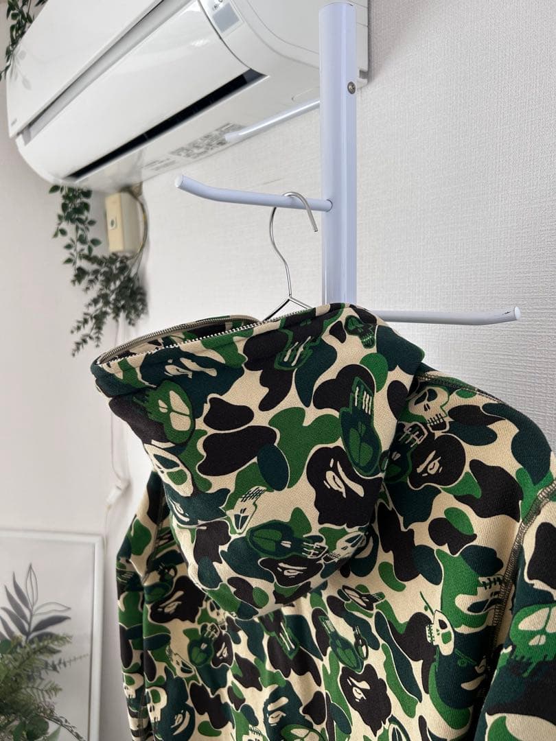 【美品】A BATHING APE × STUSSY カモフラ パーカー
