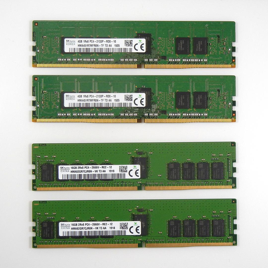 DDR4メモリーセット 2133MHz4GBｘ2と 2666MHz16GBx2