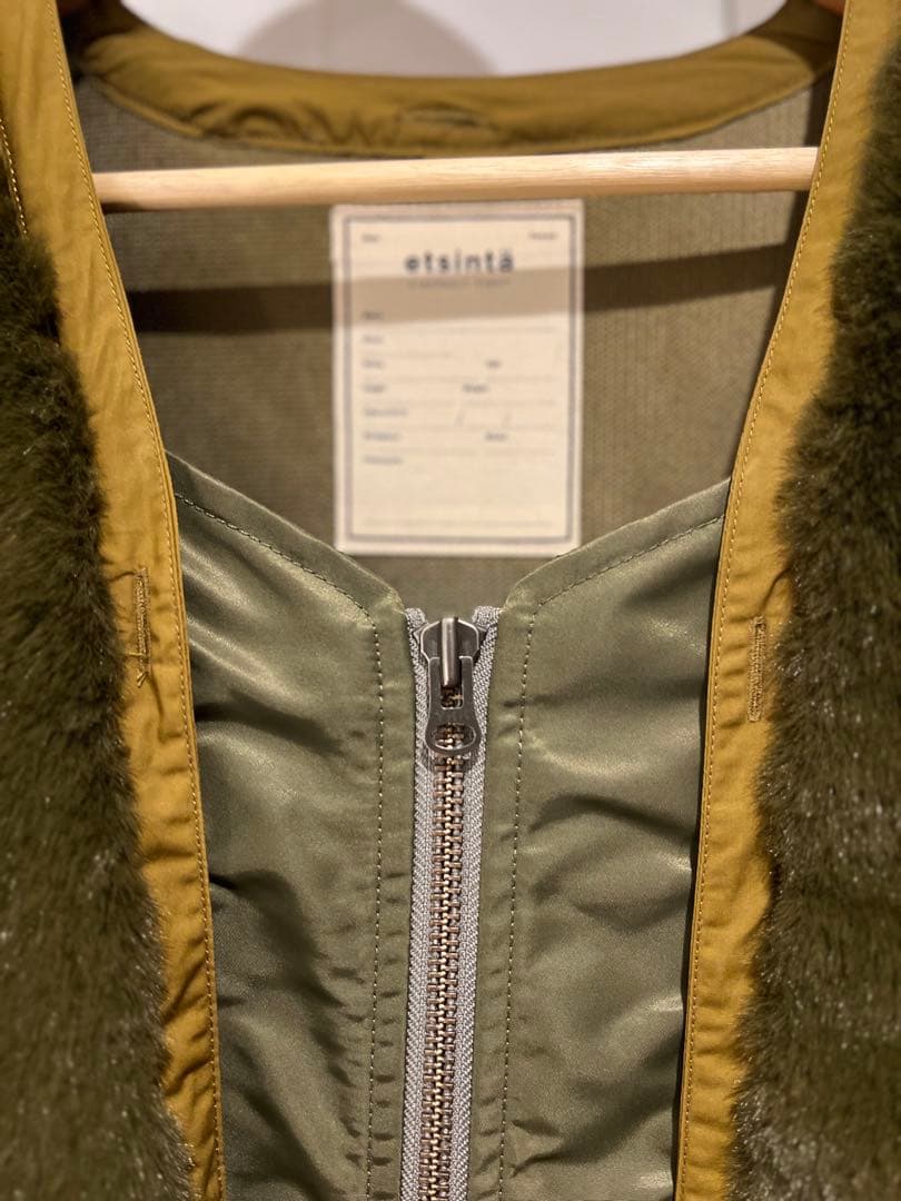 SALE！etsinta ミリタリー ファー切替ジャケット エシンタ