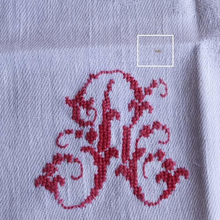 【5】たくさん 19枚！フランス アンティーク 手刺繍 イニシャル 端切れ