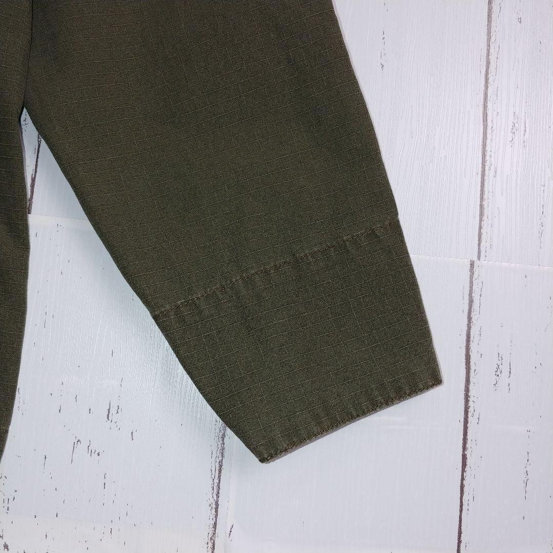 【人気モデル】カーハート カバーオール カーキ 刺繍ロゴ 定番アイテム M