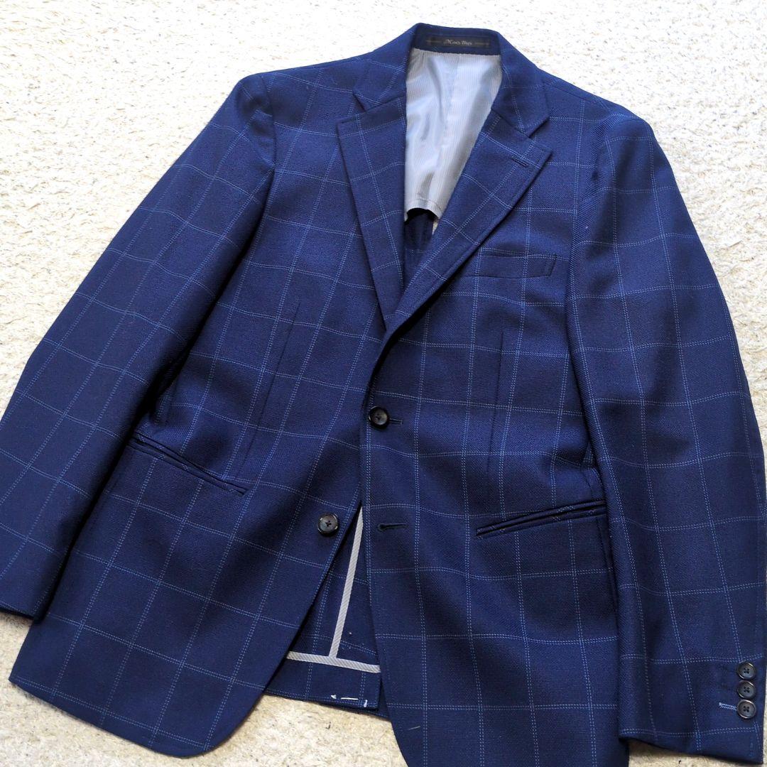 3-40【美品】メンズビギ　アンコンジャケット　チェック柄