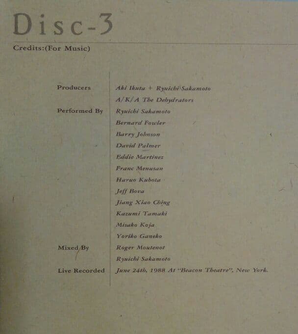 坂本龍一　「Playing The Orchestra 」　(初回限定盤)
