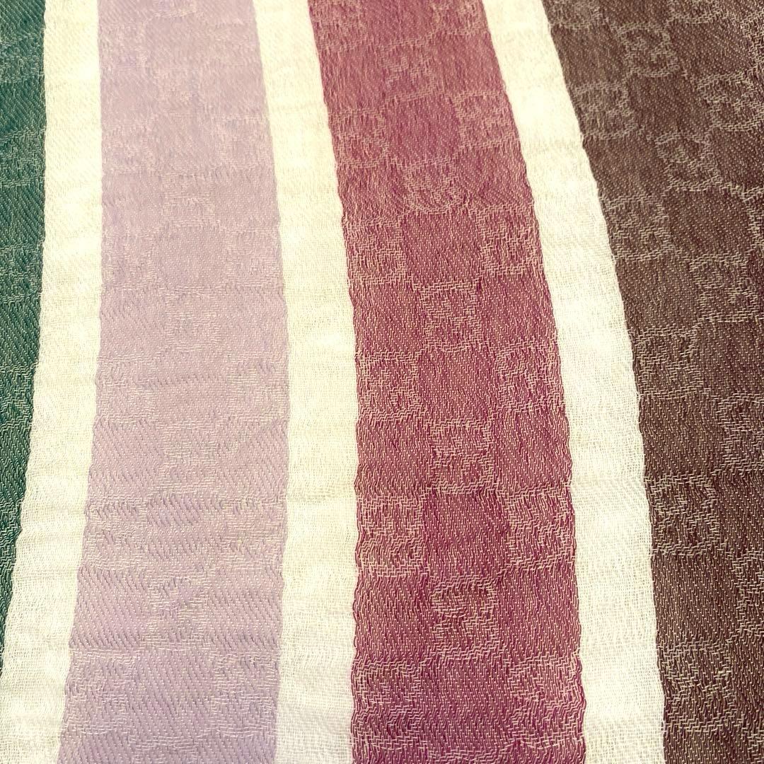 GUCCIストライプ柄薄手ストール