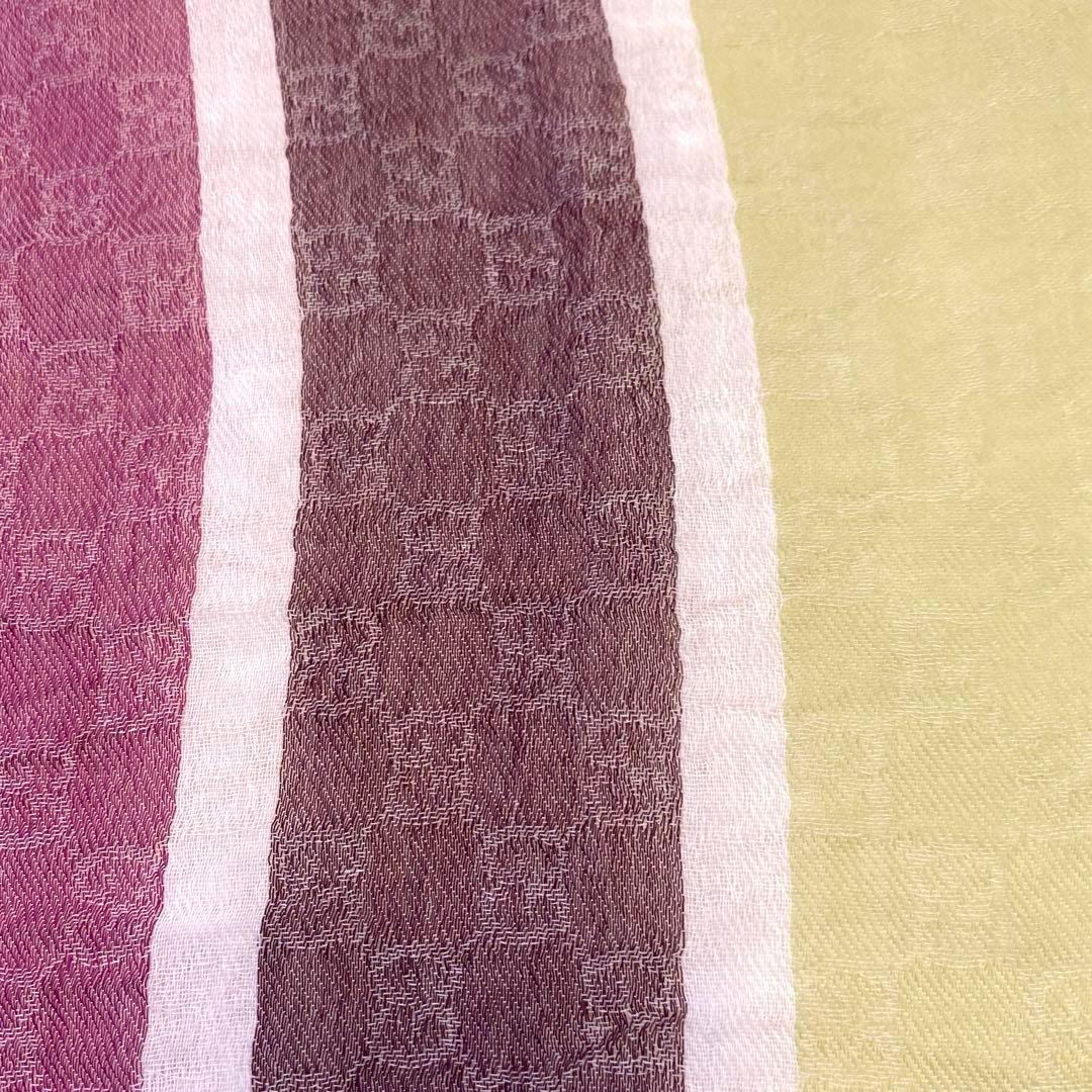 GUCCIストライプ柄薄手ストール