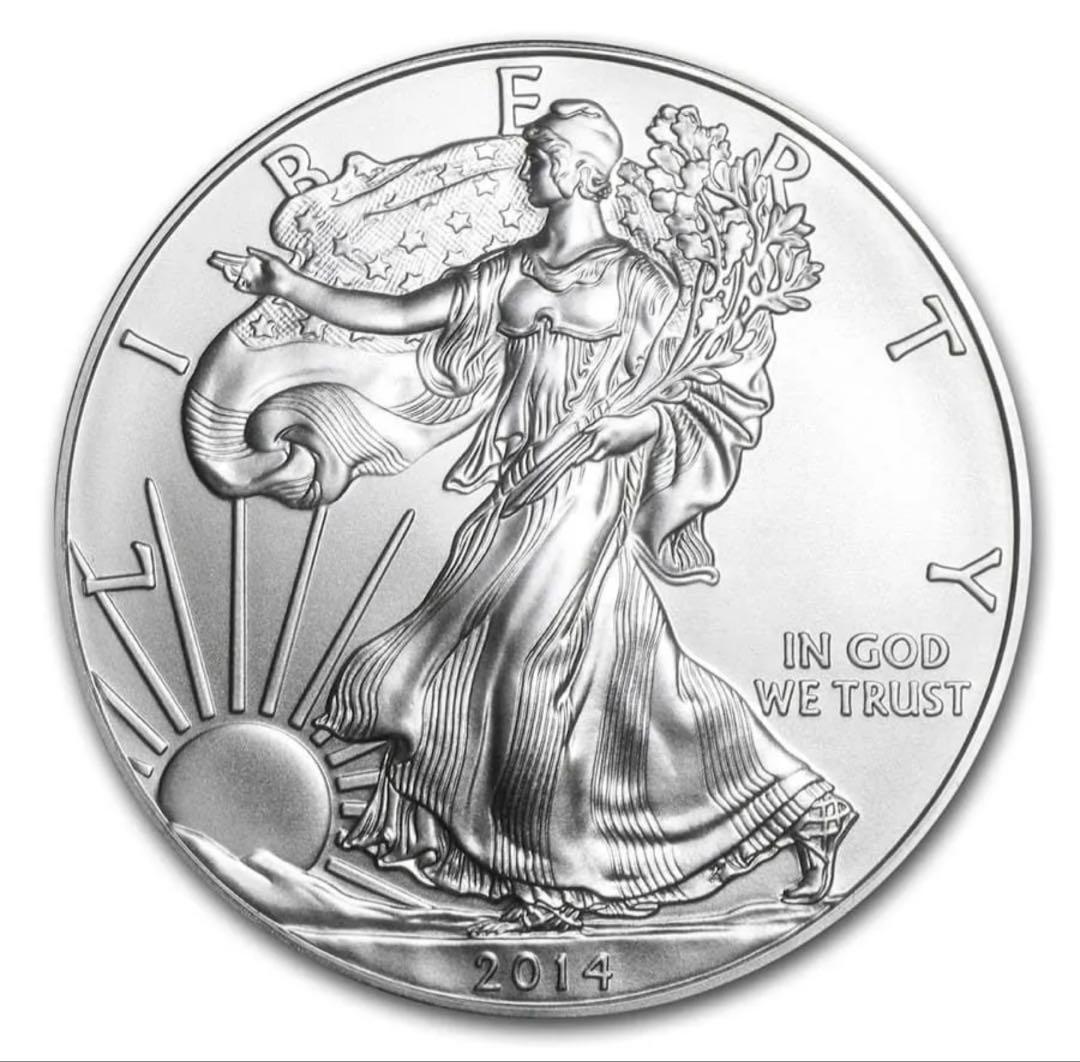 5枚2014年 シルバーイーグル 1oz 純銀 ウオーキングリバティー