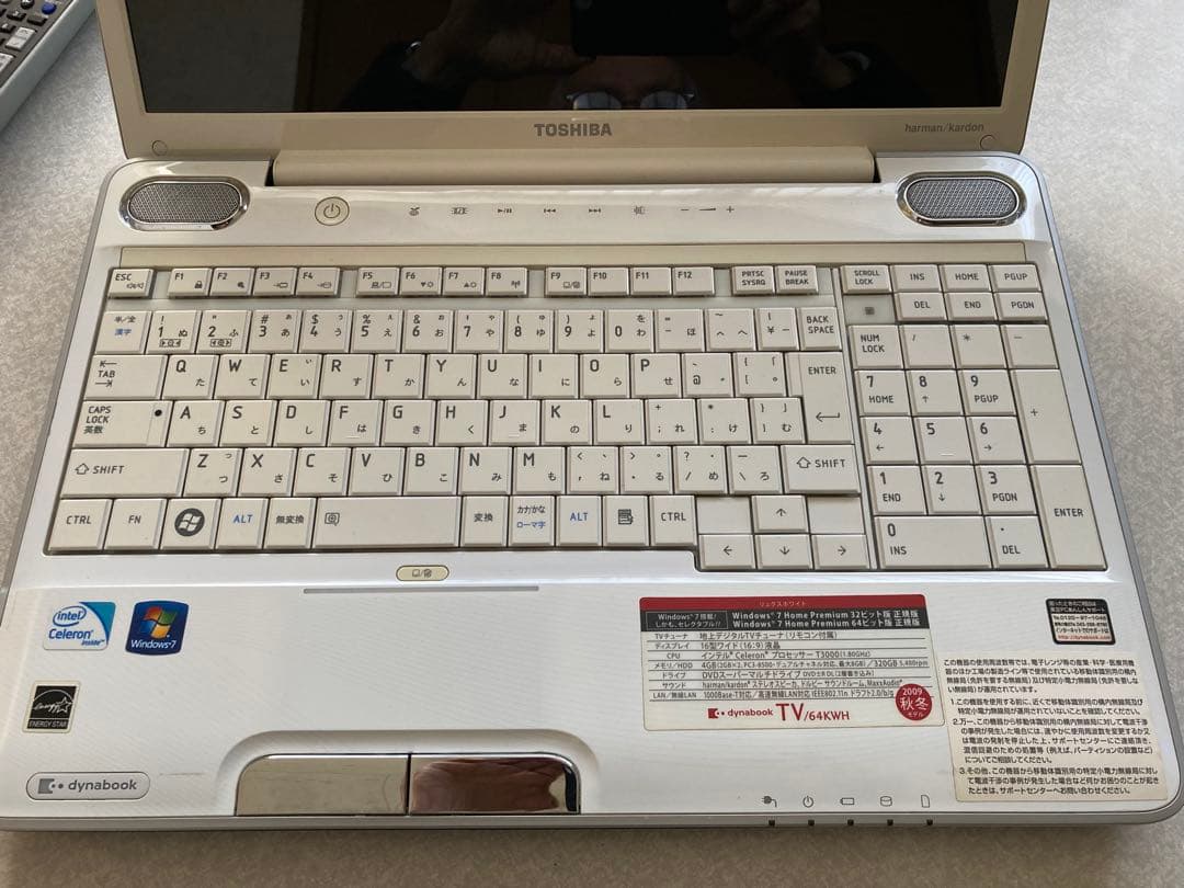 値下げ！TOSHIBAノートTV/64地デジ録画可B-CAS付アンテナリモコン付
