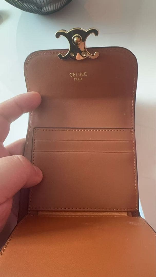CELINE ブラウン 三つ折り財布 コンパクト