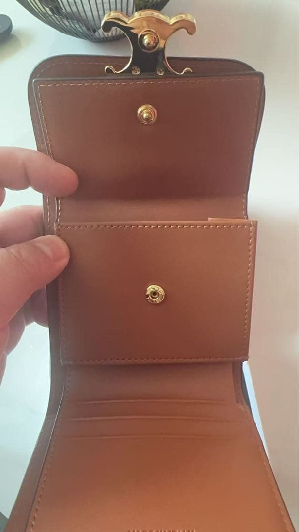 CELINE ブラウン 三つ折り財布 コンパクト