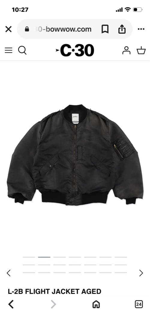 ジャケット・アウター L-2B FLIGHT JACKET AGED By BOW WOW
