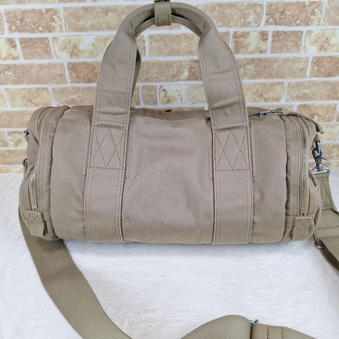 PORTER　ラブアンドピース　ボストンバッグ　ドラム　2WAY 　ベージュ