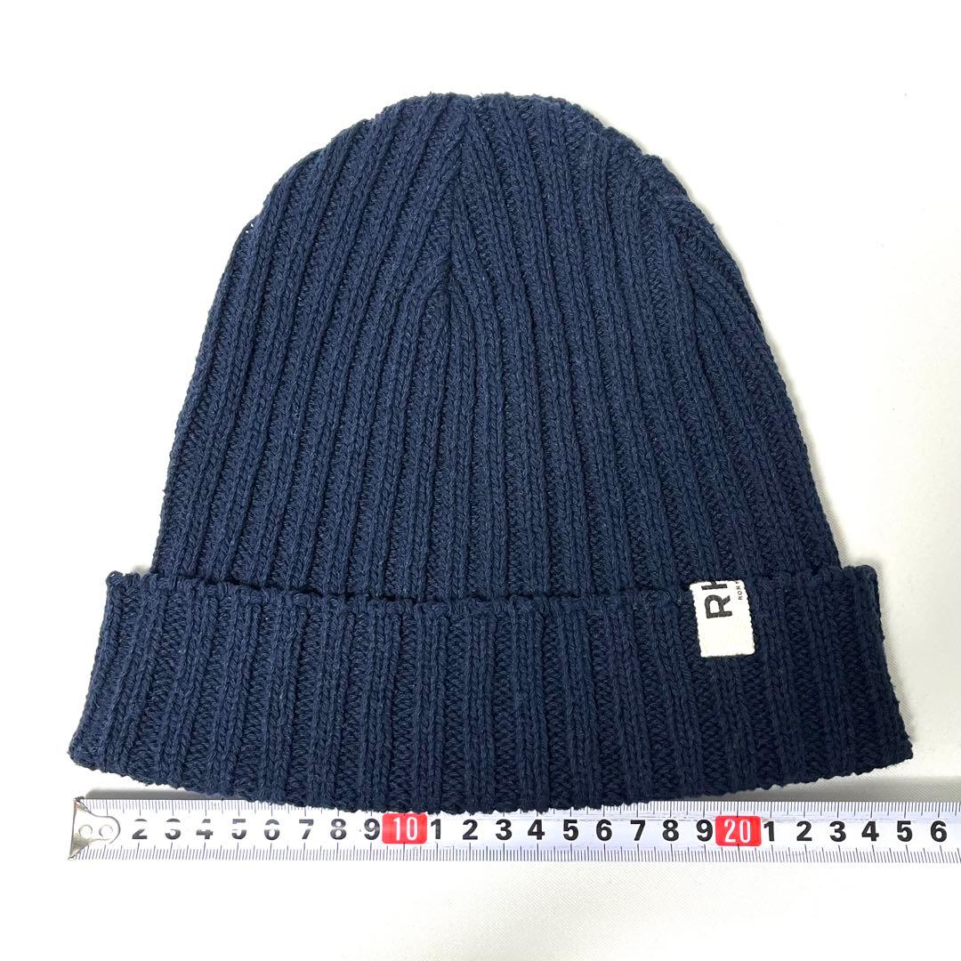 【超美品】米国製Ron Herman ピスネーム コットンリブニットキャップNV
