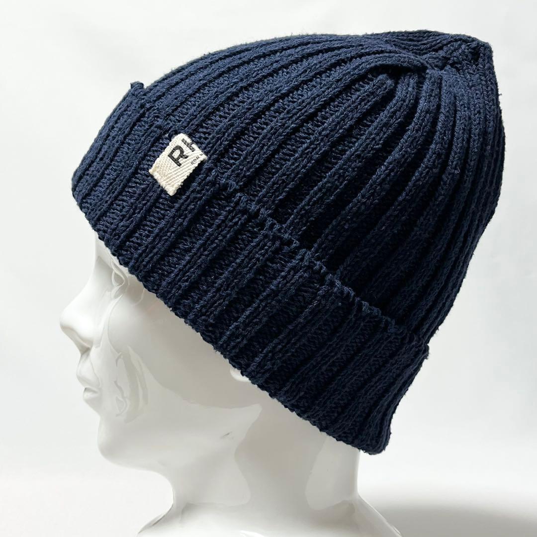 【超美品】米国製Ron Herman ピスネーム コットンリブニットキャップNV
