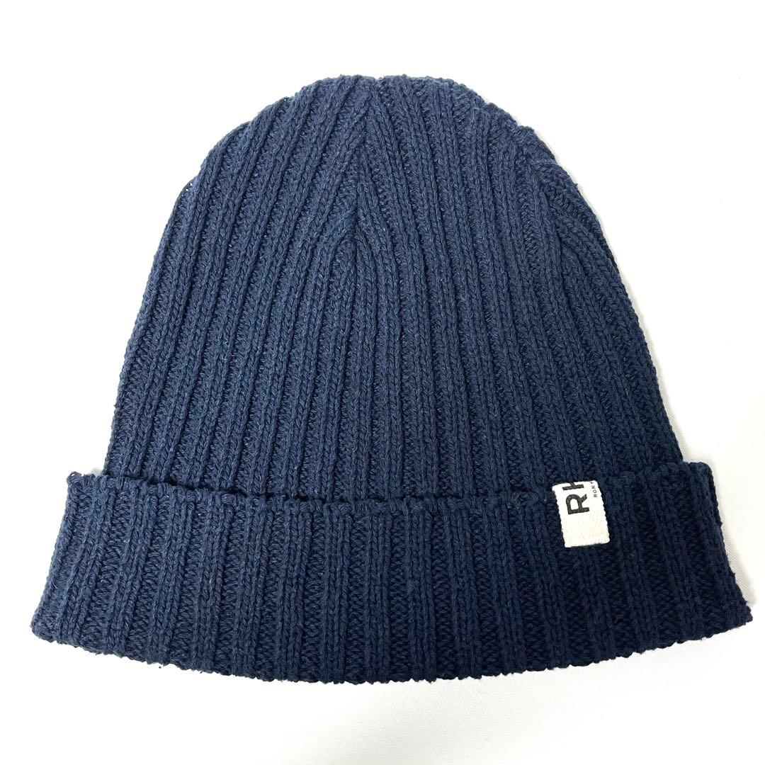 【超美品】米国製Ron Herman ピスネーム コットンリブニットキャップNV
