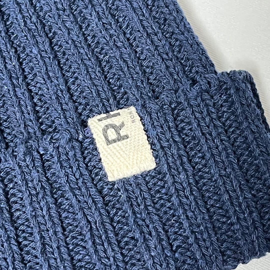 【超美品】米国製Ron Herman ピスネーム コットンリブニットキャップNV