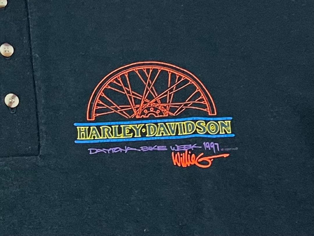 HARLEY-DAVIDSON ヘンリーネックTシャツ 90s USA シングル