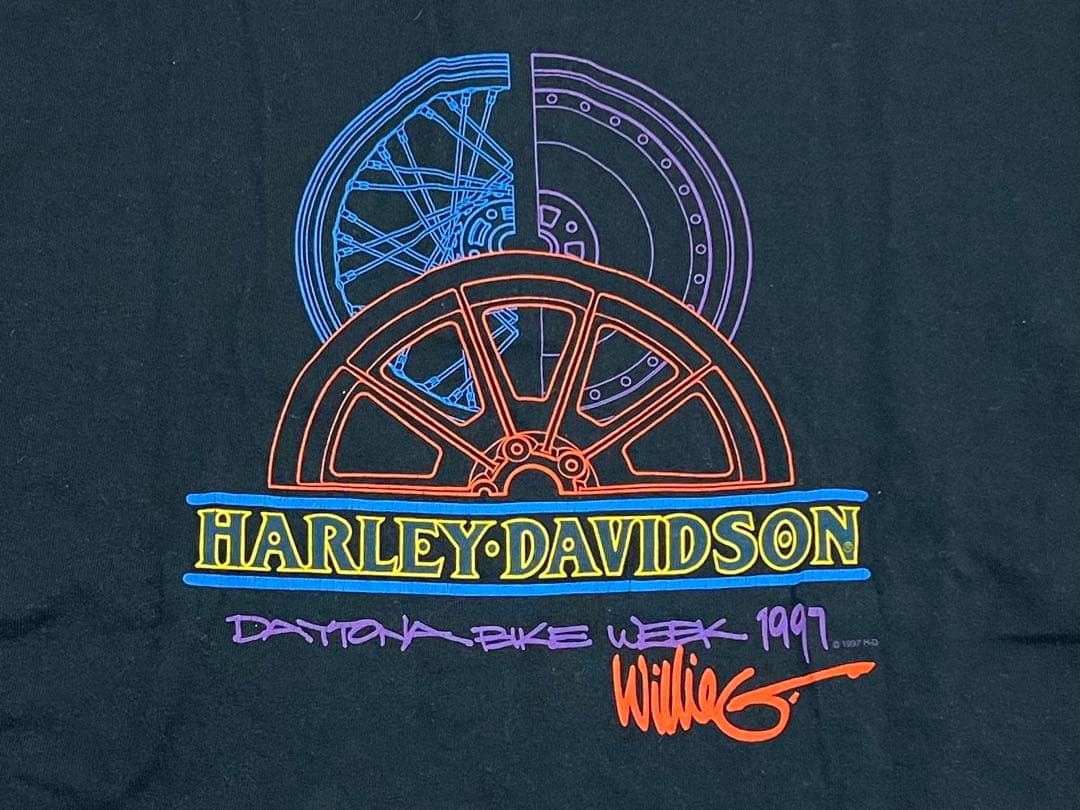 HARLEY-DAVIDSON ヘンリーネックTシャツ 90s USA シングル