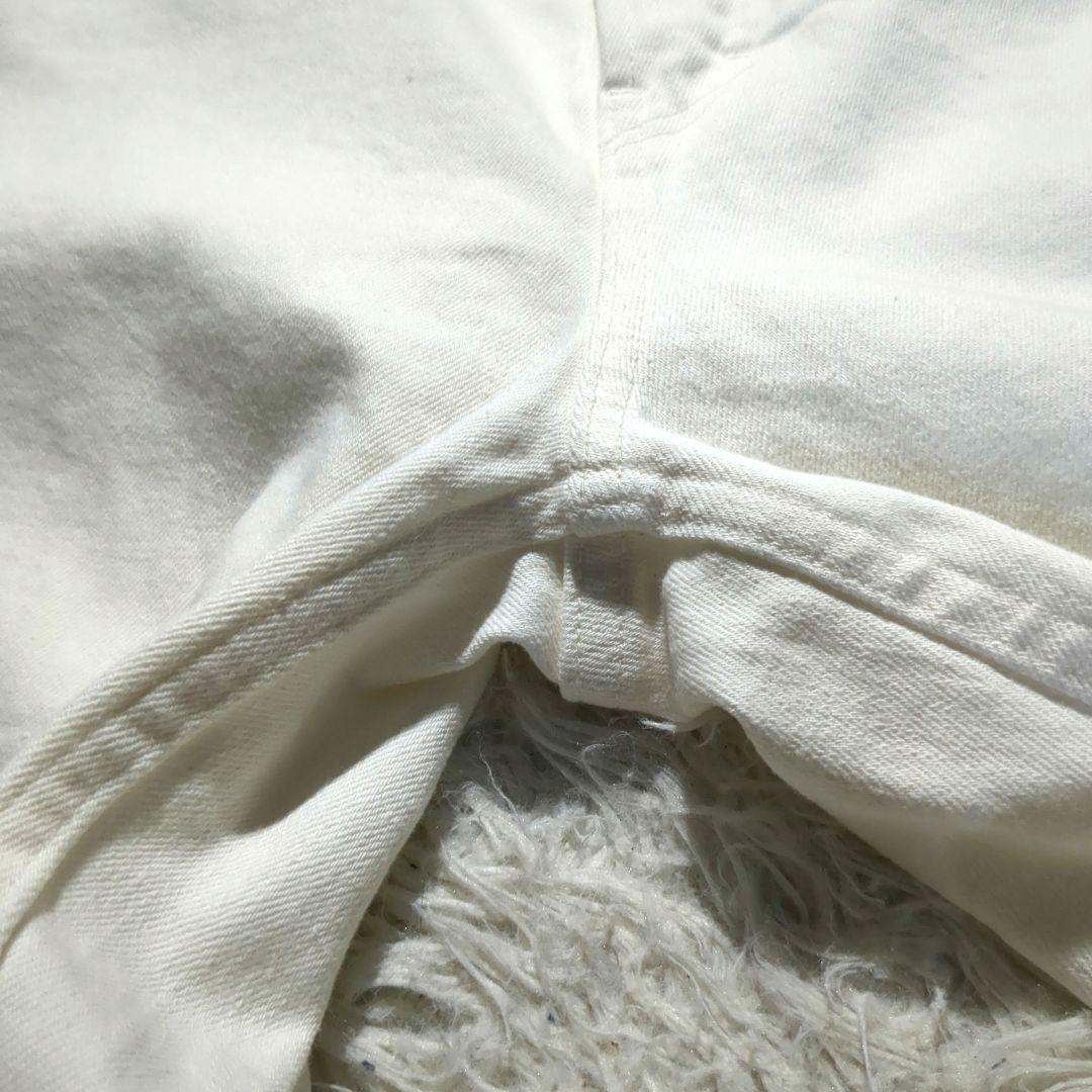 美品 YANUK Lea (24) デニム レア ボーイズストレート 美脚 白