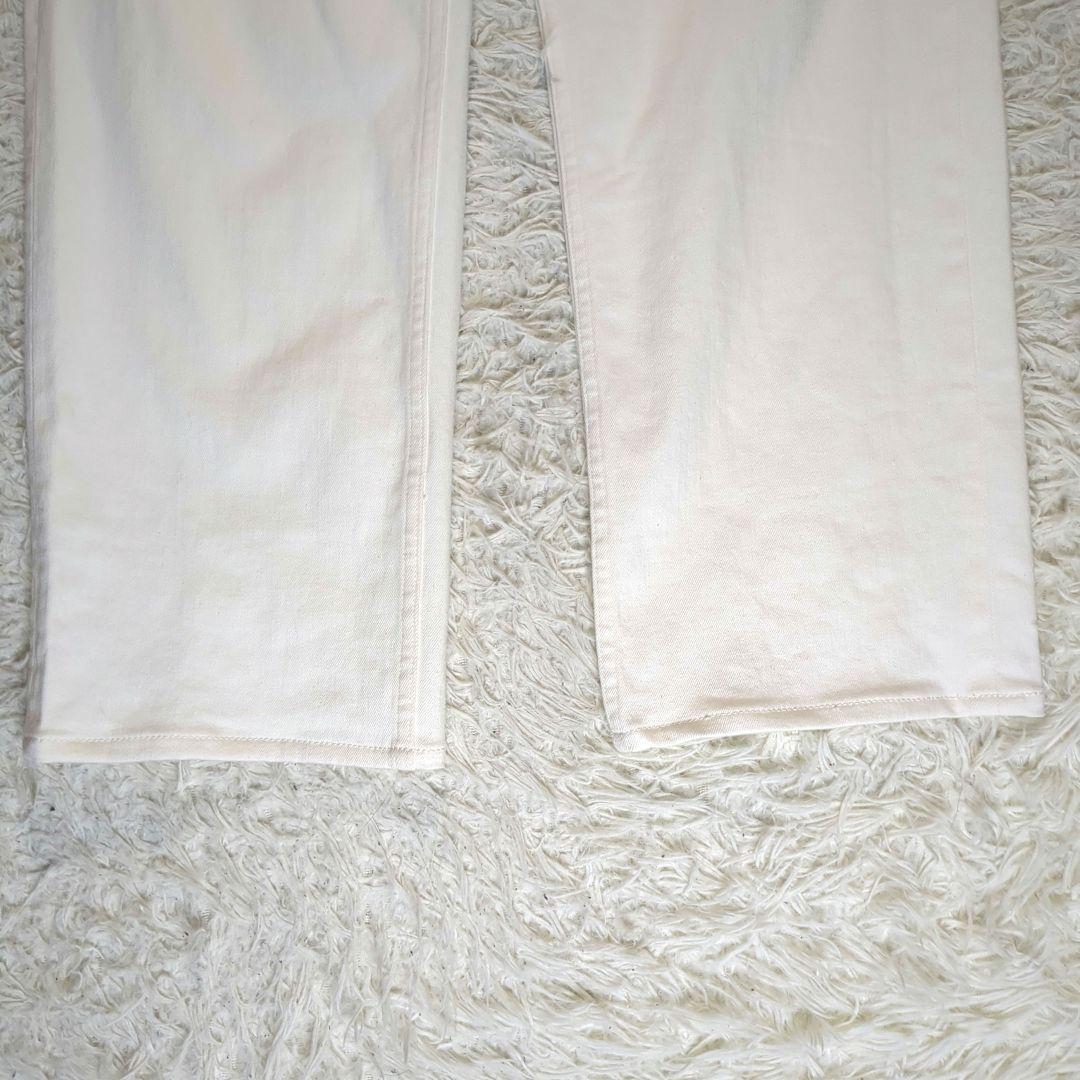 美品 YANUK Lea (24) デニム レア ボーイズストレート 美脚 白