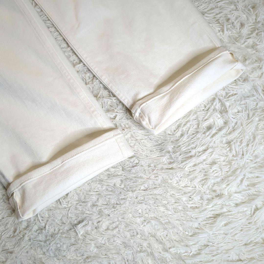 美品 YANUK Lea (24) デニム レア ボーイズストレート 美脚 白