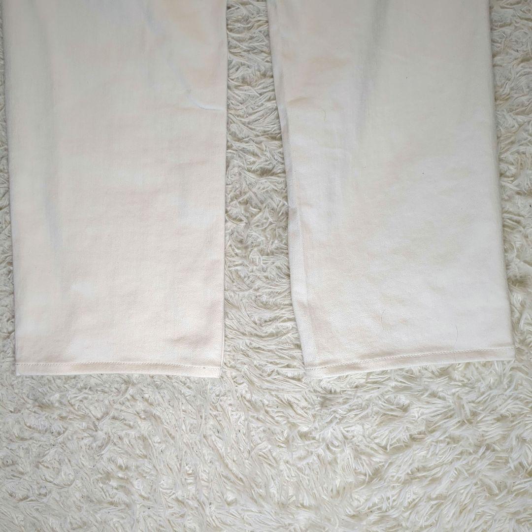 美品 YANUK Lea (24) デニム レア ボーイズストレート 美脚 白