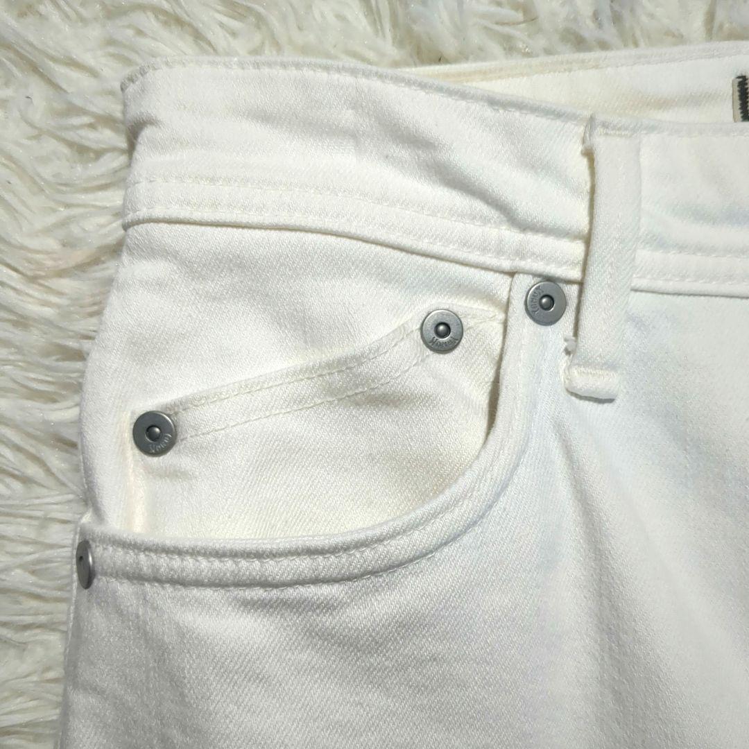 美品 YANUK Lea (24) デニム レア ボーイズストレート 美脚 白