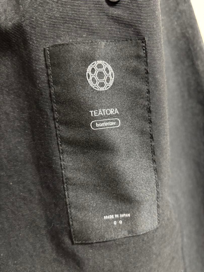 TEATORA ブラック フード付き ロングコート