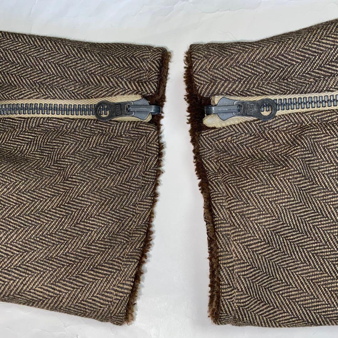 GRIFFIN リバーシブル ヘリンボーンボアコート sizeS ITALY製