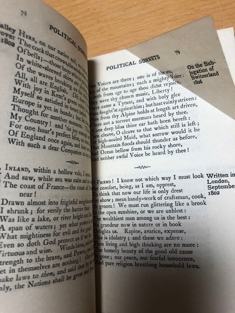 洋書 SONNETS OF WORDSWORTH