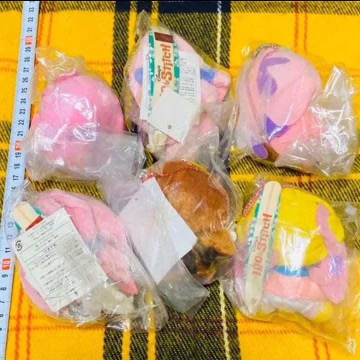 ◆28◆リロ&スティッチ　エンジェ　着ぐるみぬいぐるみマスコット6種セット　レア