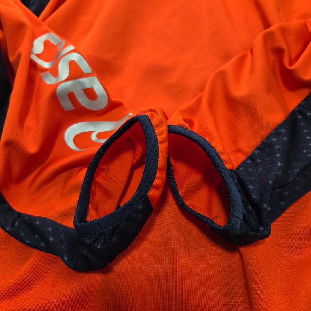 アシックスASICS ジャージ上下セット XL　ランニング　スポーツ　オレンジ