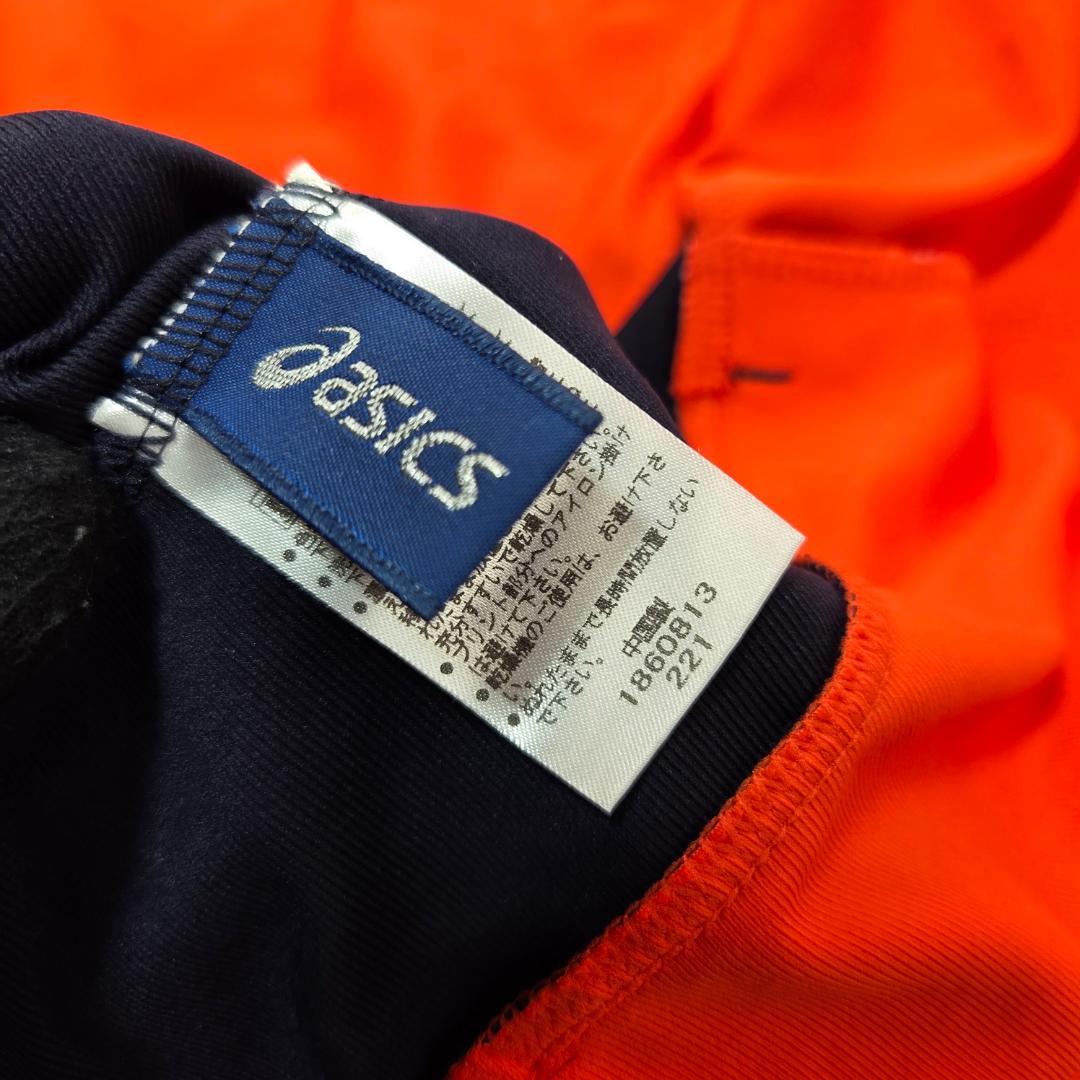 アシックスASICS ジャージ上下セット XL　ランニング　スポーツ　オレンジ