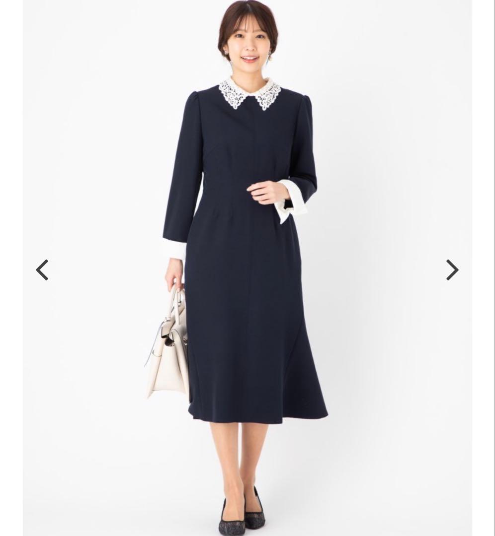 新品タグ付き2.6万円CELFORD刺繍襟2wayワンピース38セルフォードM
