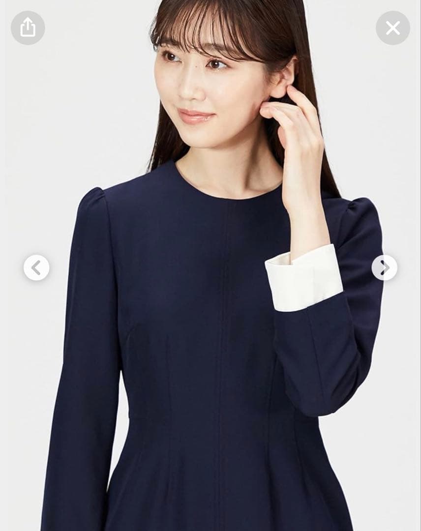 新品タグ付き2.6万円CELFORD刺繍襟2wayワンピース38セルフォードM