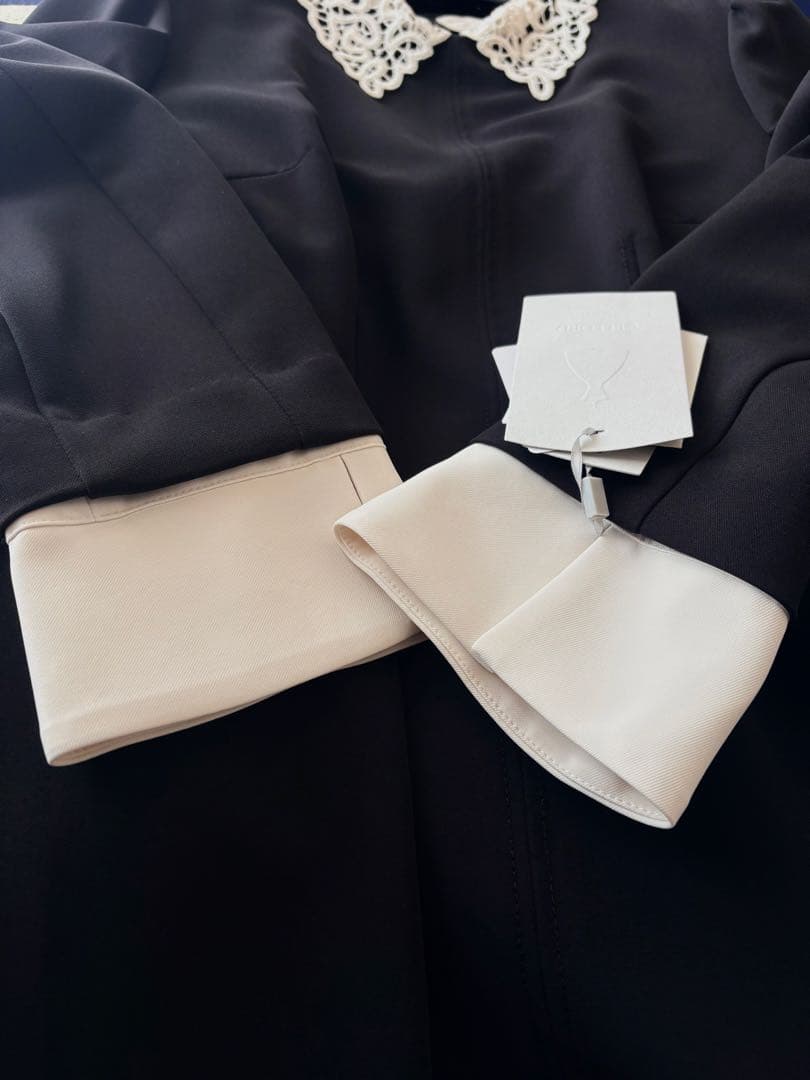 新品タグ付き2.6万円CELFORD刺繍襟2wayワンピース38セルフォードM