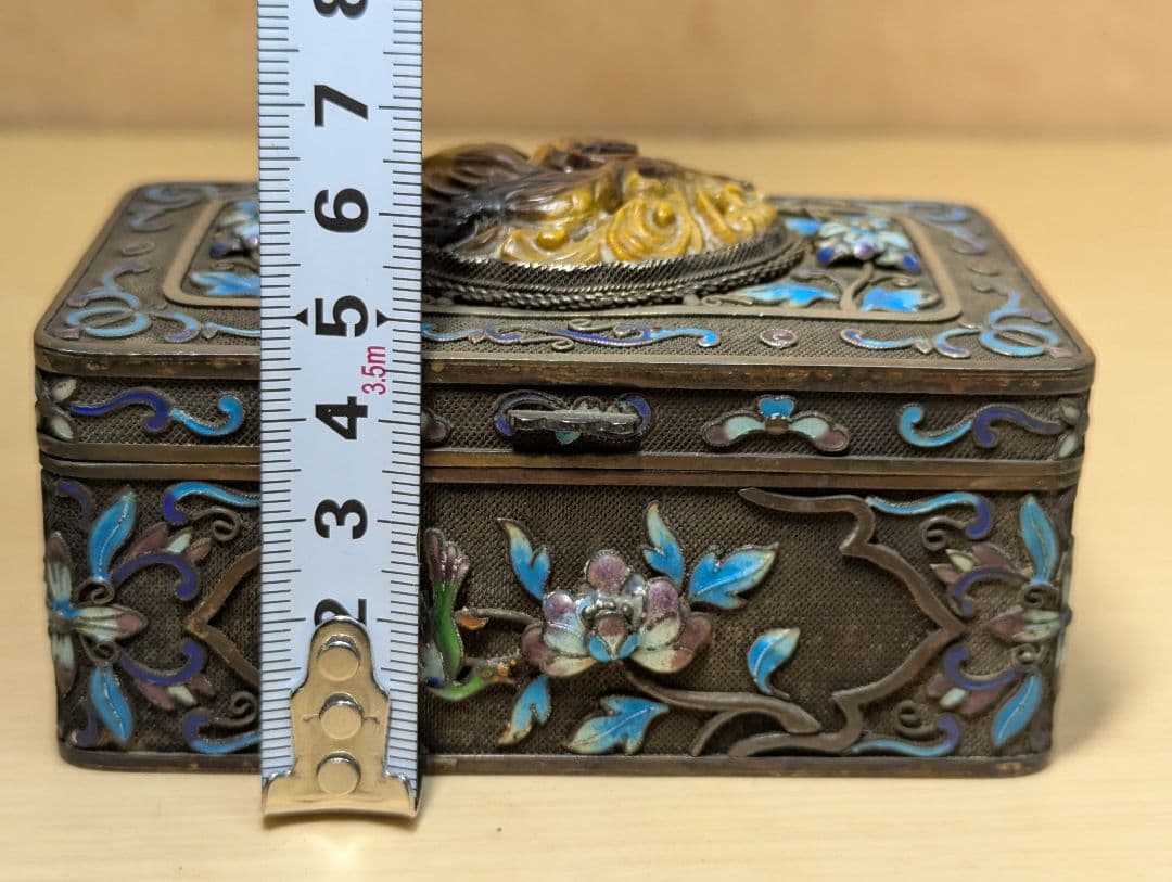 アンティーク 小物入れ 装飾ボックス Made in China Silver