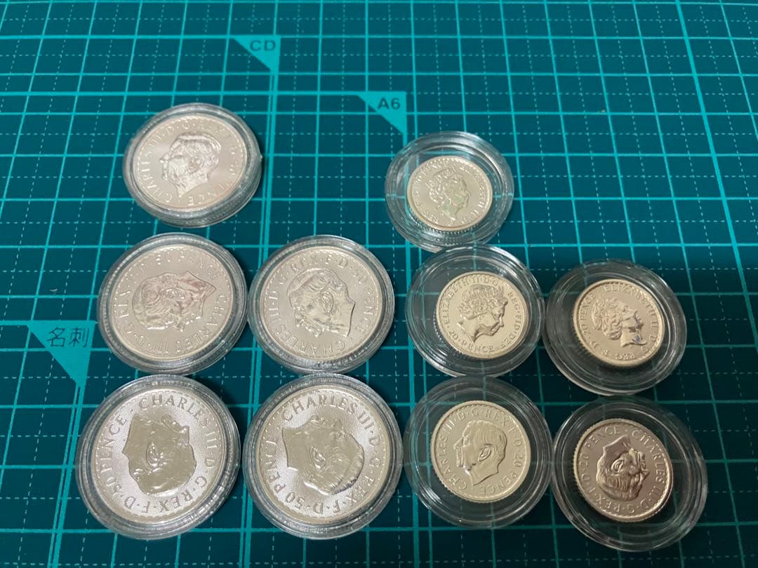 ブリタニア銀貨 1/10オンス 1/4 エリザベス女王 銀製記念硬貨 10枚
