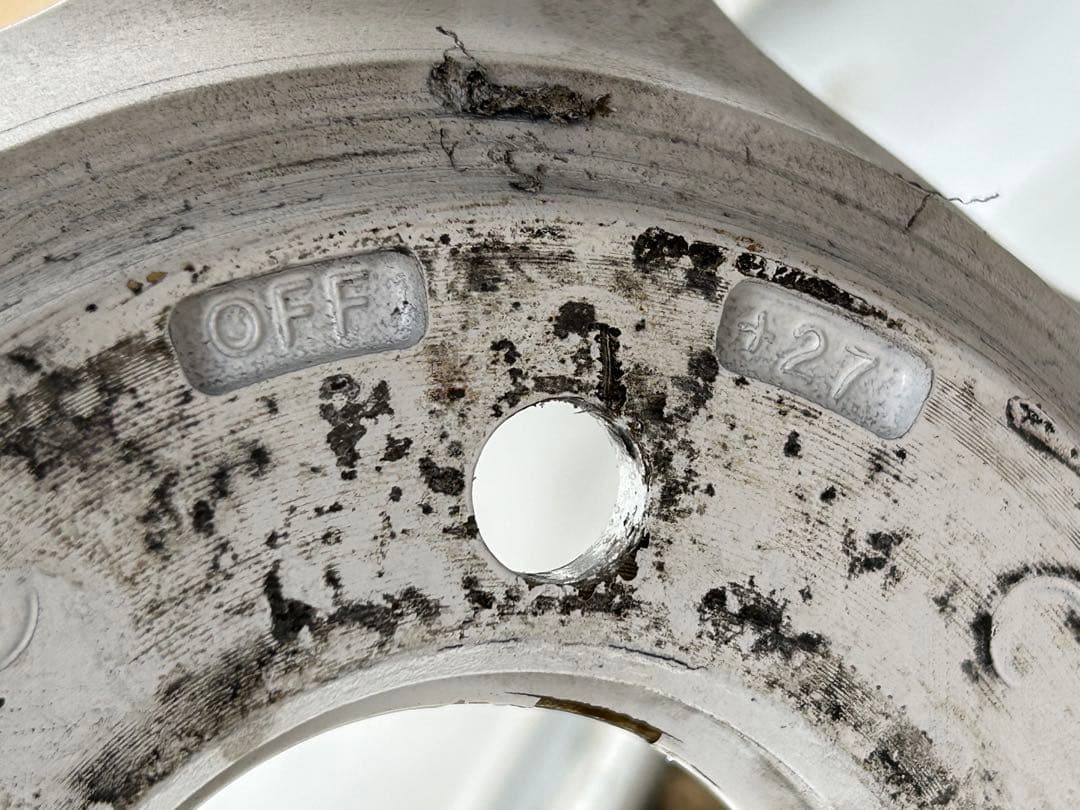 【引取】P1レーシング pcd100 4穴 7J+27 15インチ