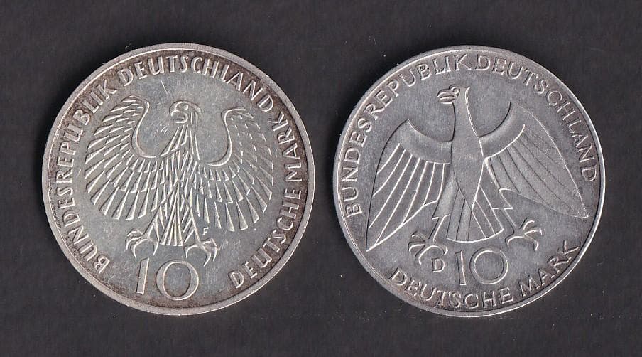 ドイツ 10マルク 銀貨 ミュンヘンオリンピック 2枚