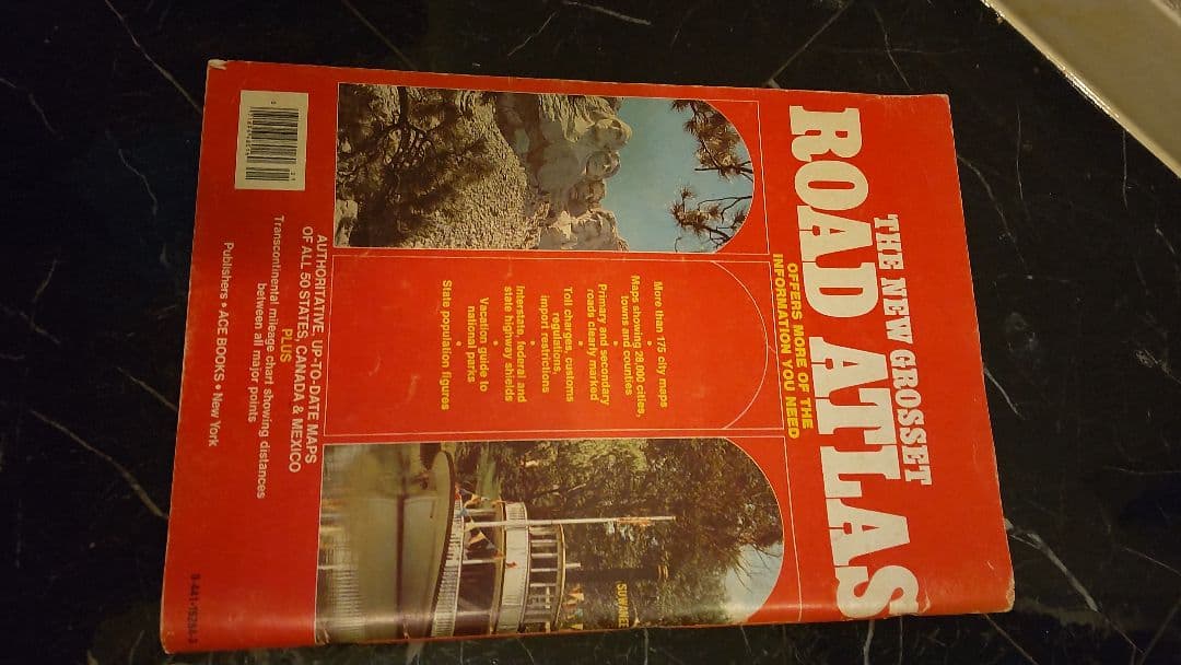 大型1982年　ロードアトラス　アメリカとカナダの道路地図