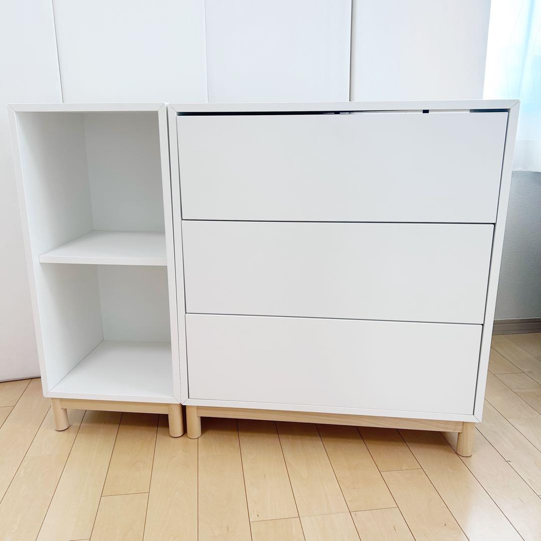 IKEA EKET エーケト キャビネット 引き出し3段　ホワイト　【廃盤】②