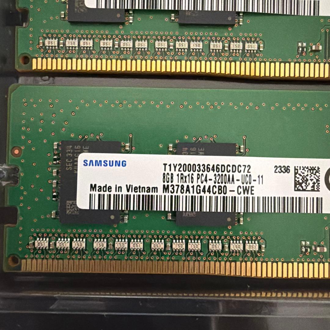 Samsung DDR4 メモリー 8GB×2枚 計16gb